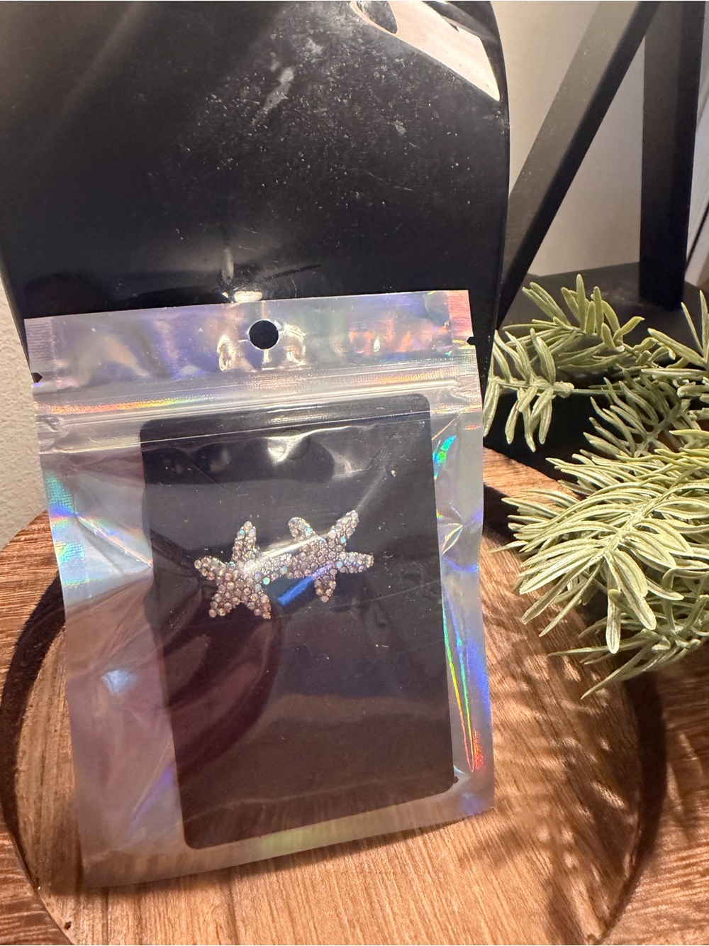 SHEIN Silver Rhinestone Starfish Earrings